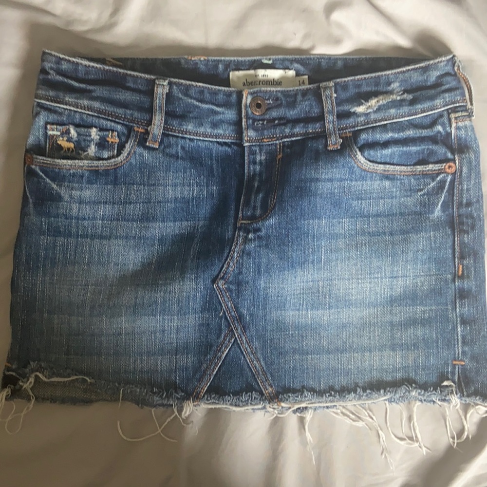 Abercrombie Girls' Blue Denim Mini Skirt